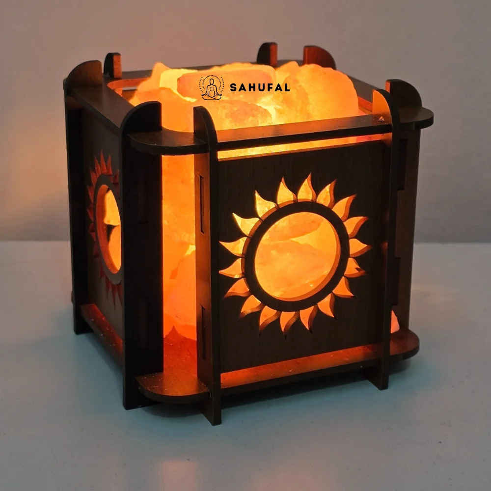 Lámpara de Sal del Himalaya Cuadrada 12 cm Sahufal 2