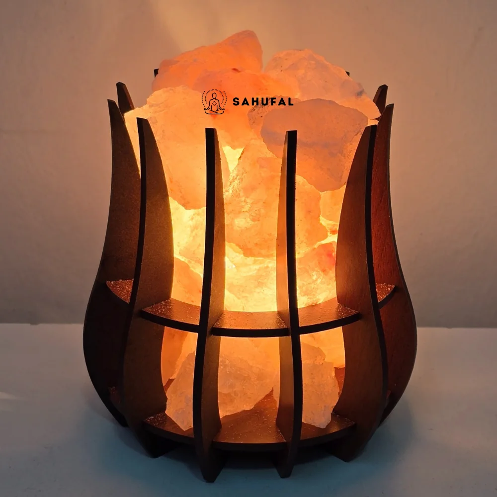 Lámpara de Sal del Himalaya Flor 15 cm Sahufal