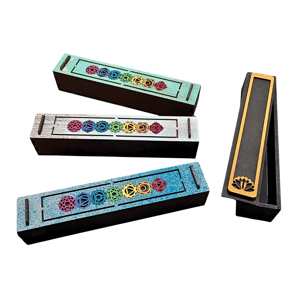 Porta Sahumerios Caja 7 Chakras MDF Sahufal