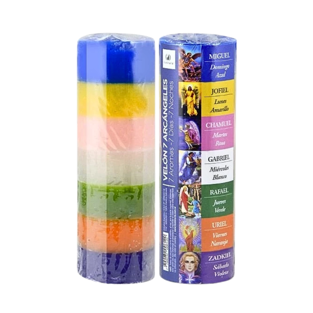 Velón 7 Arcángeles 7 Aromas Iluminarte Sahufal