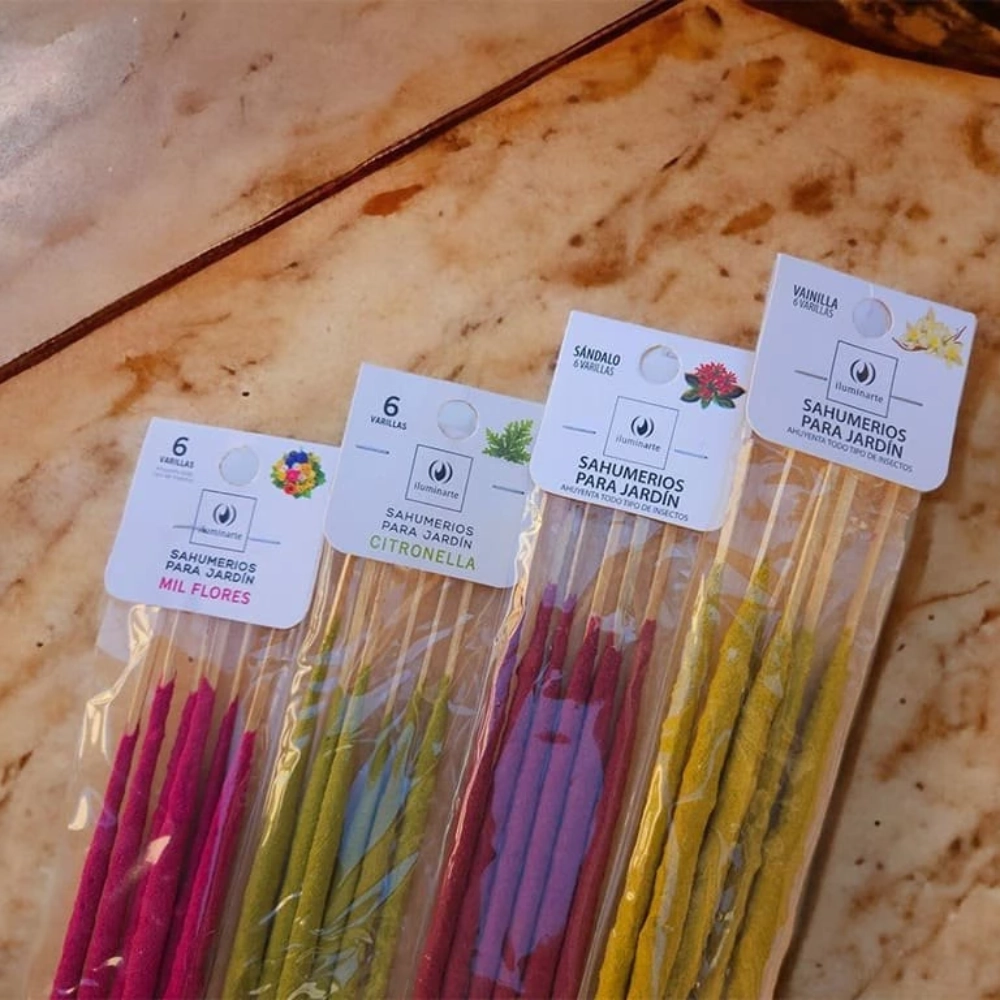 Sahumerios Largos Triple Empaste Jardín x 6 Varillas Sahufal