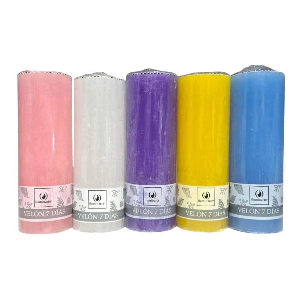 Velón 7 Dias Iluminarte Lisos Sahufal