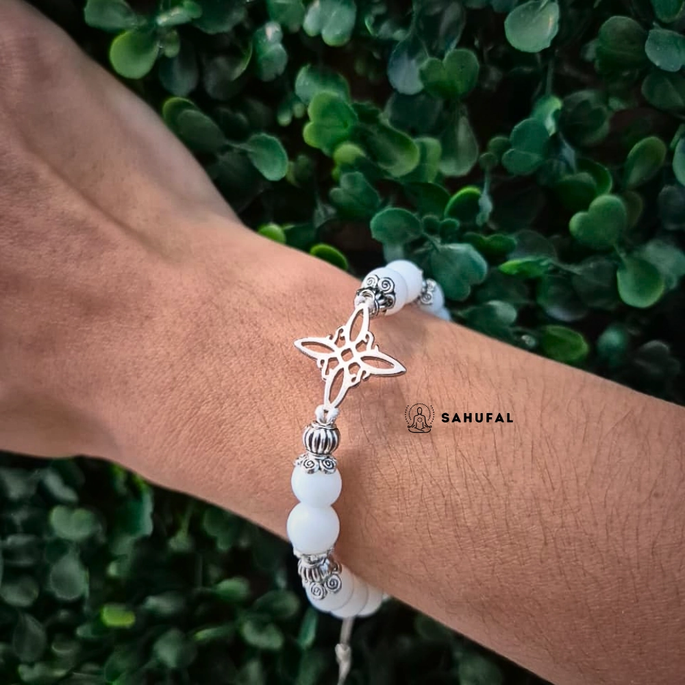 Pulsera Protección Nudo de Bruja Blanca Sahufal
