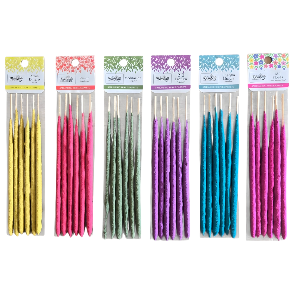 Sahumerios Bombay Triple Empaste x 6 varillas Sahufal