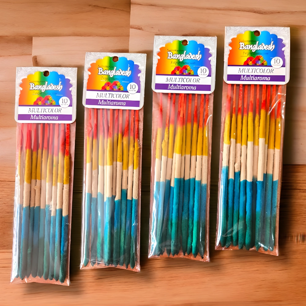 Sahumerios Triple Empaste Multicolor - Multiaroma x 10 varillas Bangladesh Sahufal 1