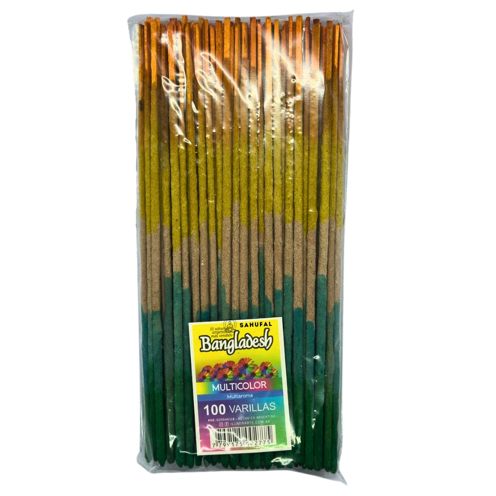 Sahumerios Multicolor – Multiaroma x 100 varillas Bangladesh Sahufal