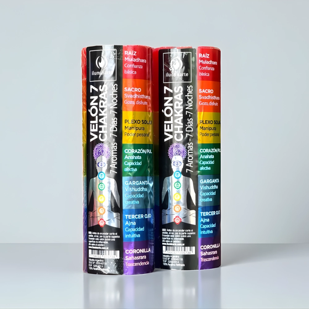 Velón 7 Chakras 7 Aromas Iluminarte Sahufal