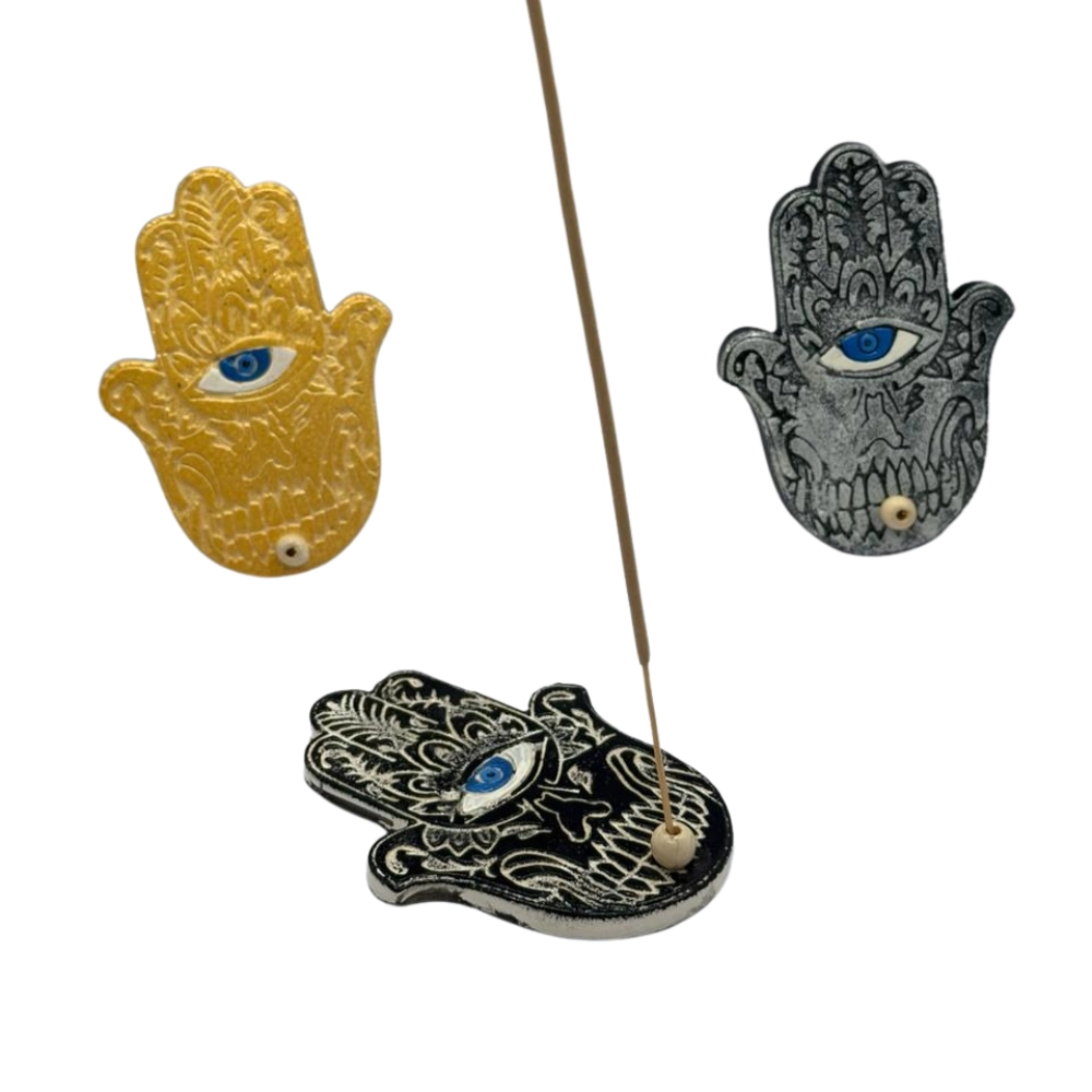 porta sahumerio mano yeso