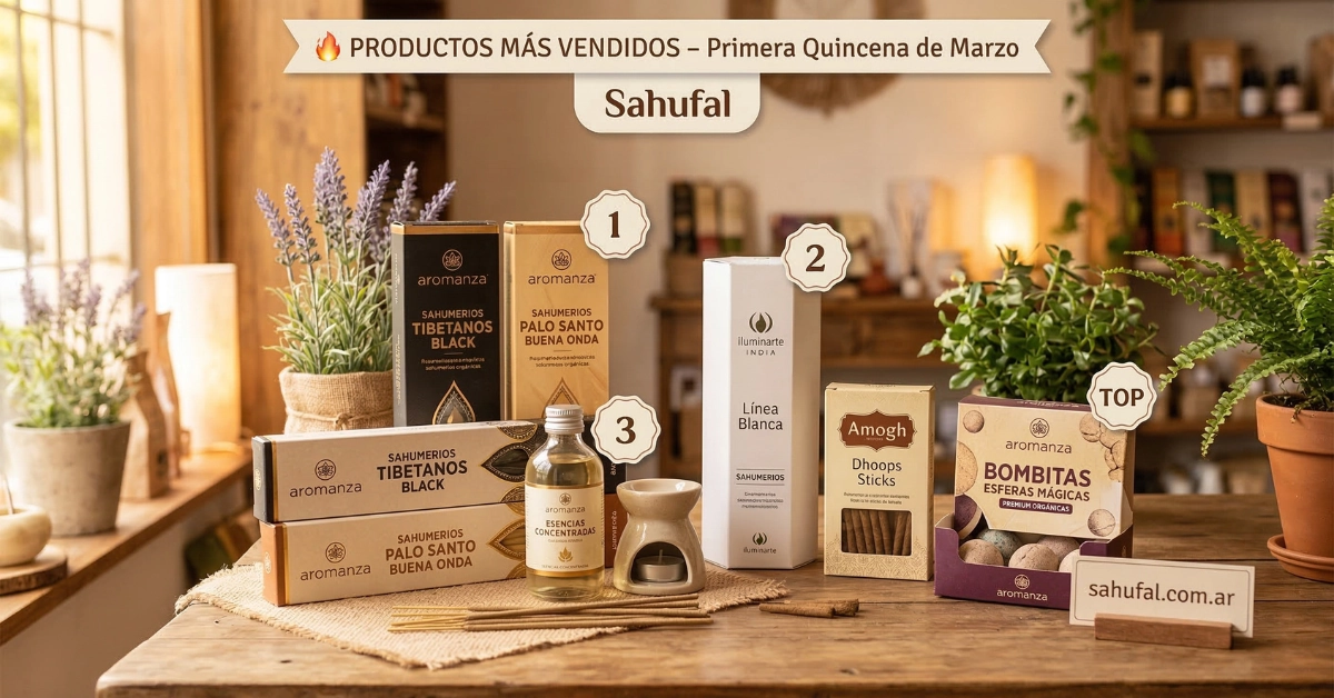 Sahumerios más vendidos – Primera quincena de MARZO